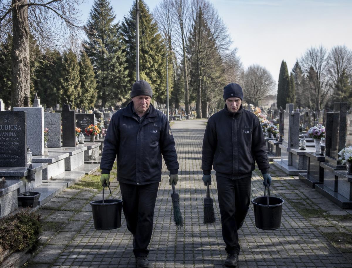 Wykonawcy Grobowo.pl w drodze na cmentarz